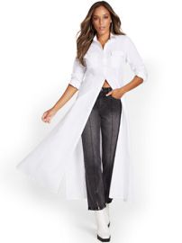 Maxi-Length Poplin Drama Top at New York & Company