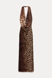 Maxi Plunge Halter Dress at Zara