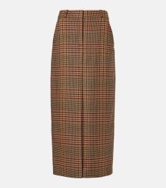 Maxine plaid virgin wool maxi skirt at Mytheresa