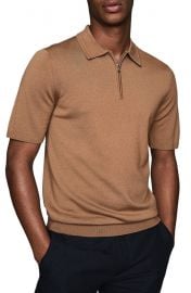 Maxwell Zip Wool Polo by Reiss at Nordstrom