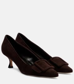 Maysale 50 suede pumps in brown - Manolo Blahnik at Mytheresa