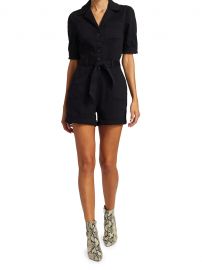 Mayslie Belted Short-Sleeve Romper at Saks Fifth Avenue