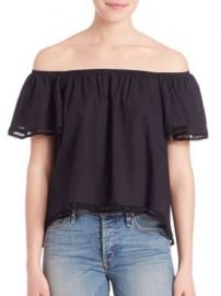 McGuire - Odeaon Ruffle Off-The Shoulder Top at Saks Fifth Avenue