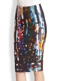 McQ Alexander McQueen - Blurry Lights Printed Stretch Cotton Pencil Skirt at Saks Fifth Avenue