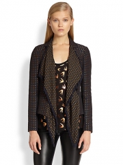 McQ Alexander McQueen - Draped Metallic Jacquard Scarf Jacket at Saks Fifth Avenue