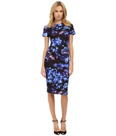 McQ Long Bodycon Dress Floral Print at 6pm