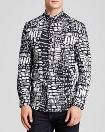 McQ Razor Print Button Down Shirt - Slim Fit at Bloomingdales