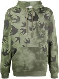 McQ Swallow Bird Print Hoodie  - Farfetch at Farfetch