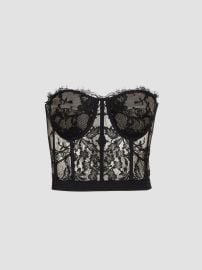 McQueen Strapless Lace Crop Bustier | Saks Fifth Avenue at Saks Fifth Avenue