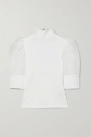 Mckayla crepe and cotton and silk-blend voile top at Net a Porter