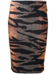 Mcq By Alexander Mcqueen Zebra Print Pencil Skirt - at Farfetch