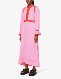 Me Em Silk Colour Block Maxi Dress Belt at Selfridges