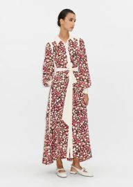 Me Em Spring Garden Print Maxi Shirt Dress at MeandEm