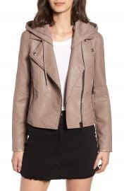 Meant to Be Moto Jacket with Removable Hood at Nordstrom