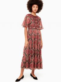 Medallion Metallic Midi Dress at Kate Spade