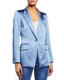 Medi Satin Jacket by Veronica Beard at Neiman Marcus