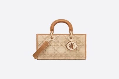 Medium Lady D-Joy Bag Natural Cannage Raffia DIOR at Dior