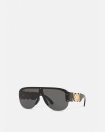 Medusa Biggie Shield Sunglasses Black VERSACE US at Versace