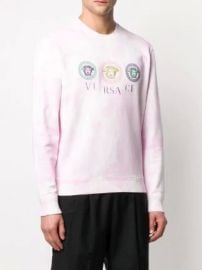 Medusa embroidery tie-dye sweatshirt at Farfetch