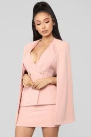 Meet On The Met Steps Cape Set - Blush Fashion Nova at Fashion Nova