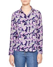 Meg Paisley Print Silk Shirt by Sandro at Bloomingdales