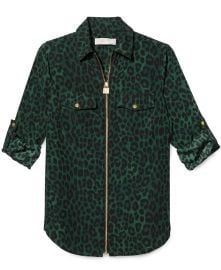 Mega Cheetah-Print Zip Shirt at Macys