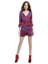 Melia Roll Cuff Romper at Alice and Olivia