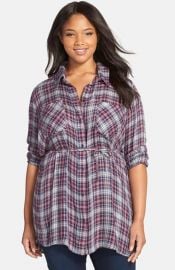 Melissa McCarthy Seven7 Belted Plaid Tunic at Nordstrom