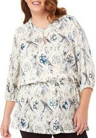 Melissa McCarthy Seven7 Plus Hungary Print Top at Amazon