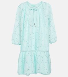 Melissa Odabash Ashley embroidered cotton minidress at Mytheresa