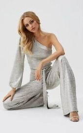Melissa Odabash Charlie Metallic One Shoulder Jumpsuit Size Small eBay at eBay