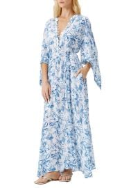 Melissa Odabash Edith Floral Maxi Cover-Up Dress at Nordstrom
