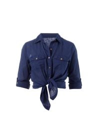 Melissa Odabash Robyn Navy Classic Shirt Official Website at Melissa Odabash