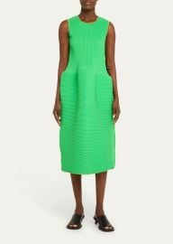 Melitta Baumeister Ripple Pleat Sleeveless Midi Dress at Bergdorf Goodman