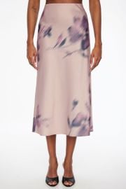 Melody Satin Slip Midi Skirt Pink Garage at Garage