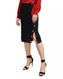 Melora Button Trim Pencil Skirt at Bloomingdales