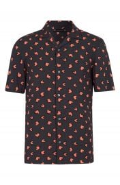 Men  x27 s Romanza Heart Print Short Sleeve Button-Up Shirt   Nordstrom at Nordstrom