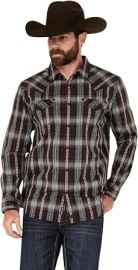 Men's Spirit&Reg; Men's Lone Horn Plaid Print Long Burgundy at Amazon