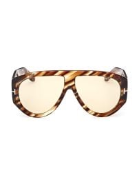 Men\'s 61MM Aviator Sunglasses - Havana Yellow at Saks Fifth Avenue
