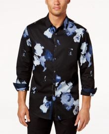 Men\'s Abstract Floral Shirt by INC International Concepts at Macys