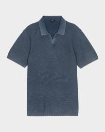 Men\'s Baker Sunfaded Johnny Collar Polo Shirt at Neiman Marcus