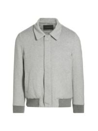 Men\'s COLLECTION Wool-Blend Shirt Jacket - Grey - at Saks Fifth Avenue