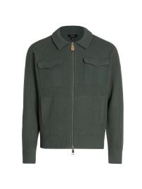 Men\'s Calder Felted Wool Jacket - Khaki Green - at Saks Fifth Avenue