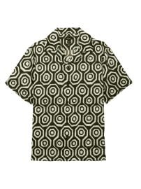 Men\'s Canape Geometric Short-Sleeve Shirt - Black White - at Saks Fifth Avenue