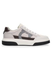 Men\'s Cassina Gancini Leather Low-Top Sneakers - Bianco - at Saks Fifth Avenue