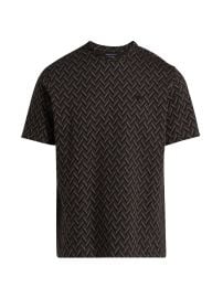 Men\'s Chevron Cotton T-Shirt - Dark Grey - at Saks Fifth Avenue
