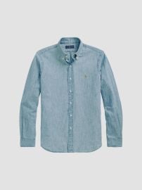Men\'s Classic-Fit Chambray Shirt - Chambray - at Saks Fifth Avenue