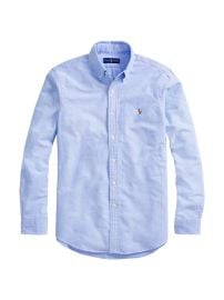 Men\'s Classic-Fit Cotton Oxford Shirt - Blue - at Saks Fifth Avenue