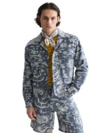 Men\'s Delfts Blauw Jacquard Trucker Jacket at Macys