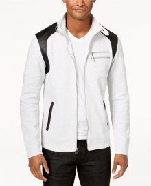 Men\'s Fire Knit Moto Jacket by INC International Concepts at Macys